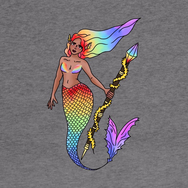 Gay Pride Rainbow Mermaid by TheDoodlemancer